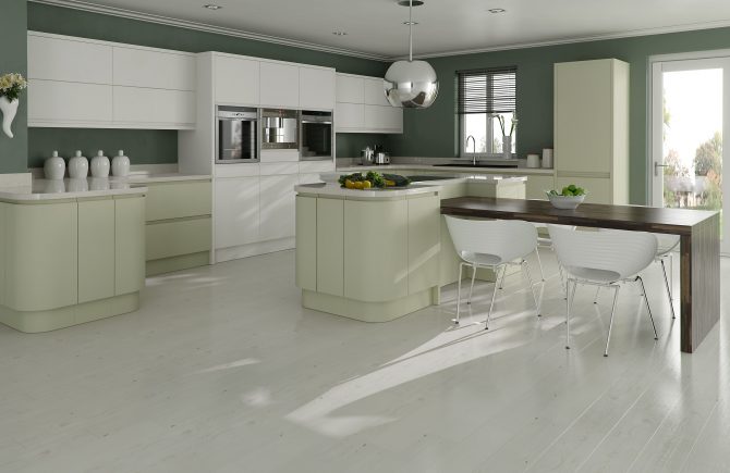 Fusion Painted White & Green Fusion Painted White & Green